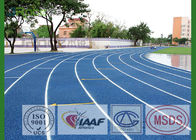 Blue Athletics Running Track Surface With Laaf Certificate , PU Spray Coat
