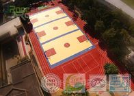 Multi Layer Outdoor Sport Court Surface Safety Rubber Flooring Simple Color