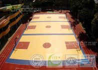 Multi Layer Outdoor Sport Court Surface Safety Rubber Flooring Simple Color