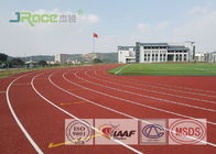 8 Lanes Jogging Track Flooring , IAAF Approved Track Surfaces Outside Resistance To Wear