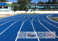 Spray Coating Rubber Running Track Material , Blue Athletics Track For Formal Competition