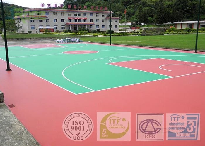 Odourless Outdoor & Indoor Basketball Sport Court Surface Easy Installation