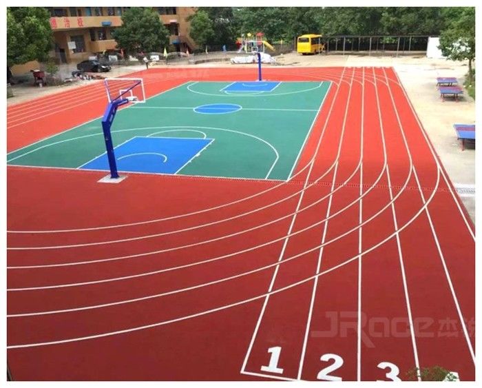 Professional 13mm Thickness Spray Coat Rubber Material Running Track