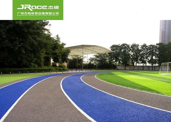 CS Carbon Structure Running Track And Field Surface With Olympic Blue Color