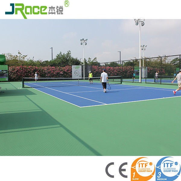 Environmental material outdoor tennis court surfaces For School / Backyard