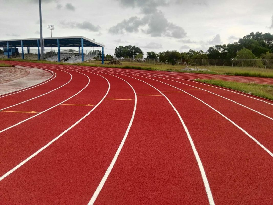 Stadium Rubber Running Track Material With EPDM Granules Surface 13 Mm Thickness