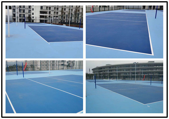 Multi - Layer Silicone Material Basketball Court Flooring / Outdoor Sports Flooring