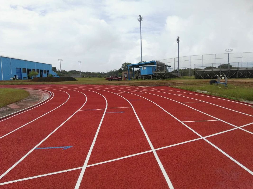 Durable Red Seamless Polyurethane Track Surface / Synthetic Running Track