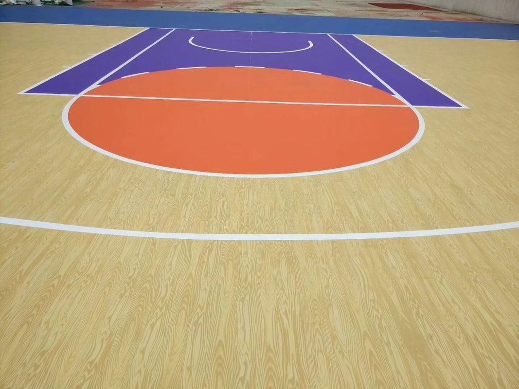 Innovative Single Component Stadium Sport Court Flooring With Maple Surface