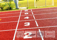 Red Synthetic Athletic Track Flooring , Jogging Track Material Used For Running Tracks